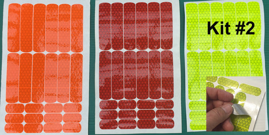 Reflective Hard Hat Decals Kit #2 (Marks 6 Hard Hats) - 5 Colors – Reflective