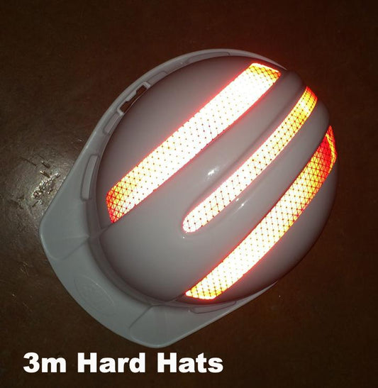 Reflective Hard Hat "3m" Decals (Single 3m Hard Hat Kit) - 5 Colors – Reflective