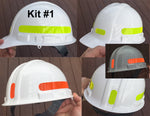 Reflective Hard Hat Decals Kit #1 (Marks 3 Hard Hats) - 5 Colors