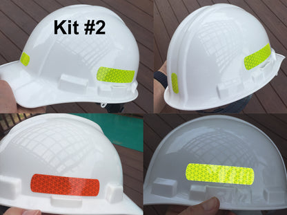 Reflective Hard Hat Decals Kit #2 (Marks 6 Hard Hats) - 5 Colors – Reflective