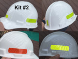 Reflective Hard Hat Decals Kit #2 (Marks 6 Hard Hats) - 5 Colors