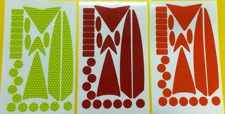 Reflective Hard Hat V-Gard Decals (Single V-Gard Hard Hat Kit) - 5 Colors – Reflective
