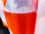 orange white reflective prismatic type 4 tape barrier
