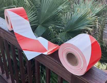 Red White Reflective Barrier Tape Nikkalite