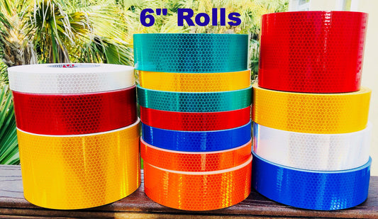 6" High Intensity "Prismatic" Type 4 Reflective Tape - 30 Foot Rolls