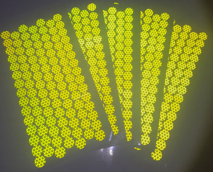 Oralite Reflective 1/2" V98  Dots for Diamond Plate - Peel & Stick - Lime & Red
