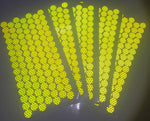 Oralite Reflective 1/2" V98  Dots for Diamond Plate - Peel & Stick - Lime & Red