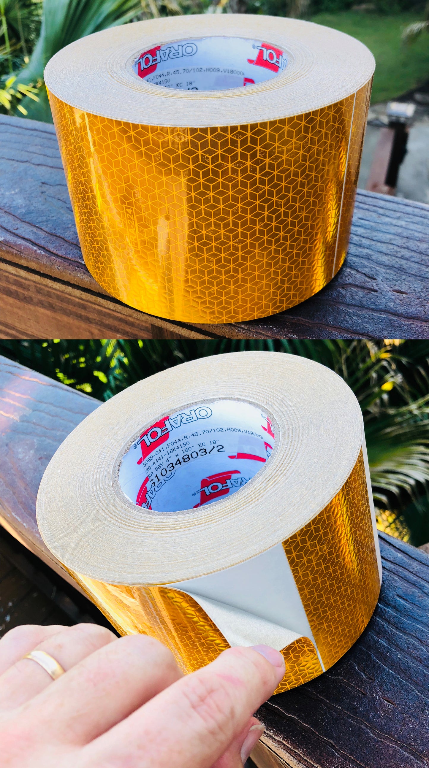 4" Oralite FRA-224 Prismatic Rail Car  Reflective Tape - 30' & 150' Rolls – Reflective