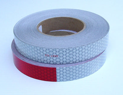 Oralite V92 DOT - 1" x 30' or 150' Rolls - 7/11 Pattern Red/White & Solid White