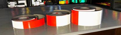 Oralite RGA (Rail Gate Arm) Tape - Red & White 16/16 Block Pattern – White, Red