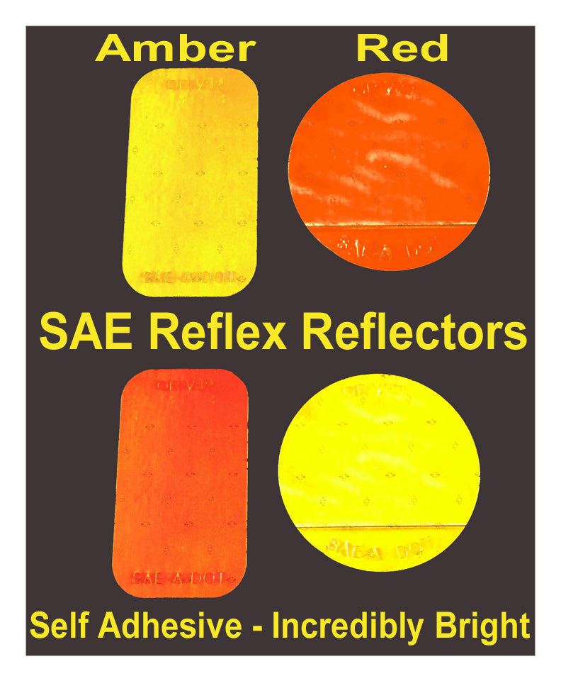 Oralite SAE / Reflex Reflectors - Amber and Red – Red