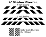Shadow (Ghost) Chevron Decals - White or Black