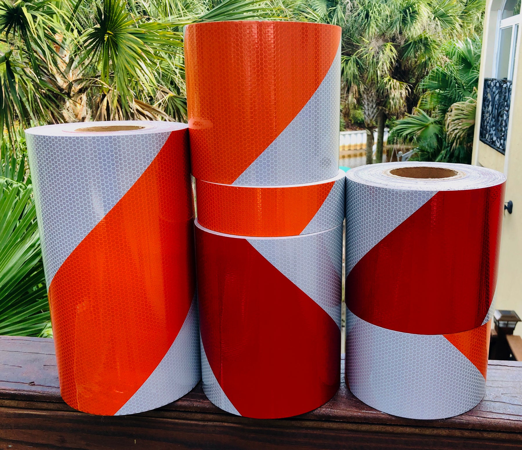 Striped Reflective Barricade Tape - HIGH INTENSITY Grade Type 3 - (150 Foot Rolls) – Reflective