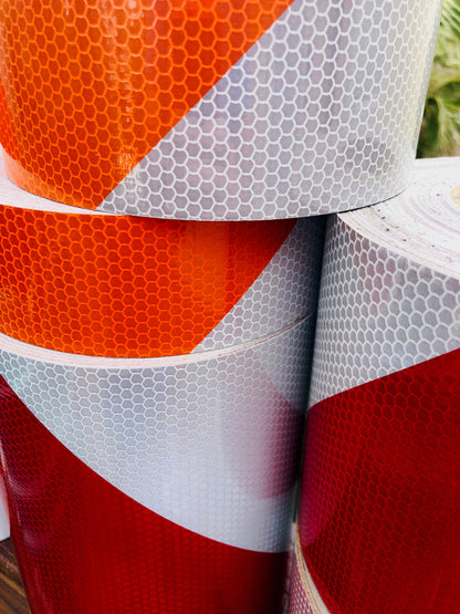 Striped Reflective Barricade Tape - HIGH INTENSITY Grade Type 3 - (150 Foot Rolls) – Reflective