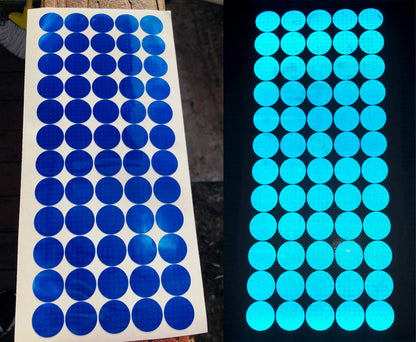blue v82 reflective oralite dots 1 inch