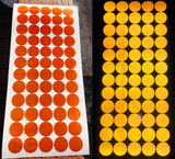 orange v82 reflective oralite dots 1 inch