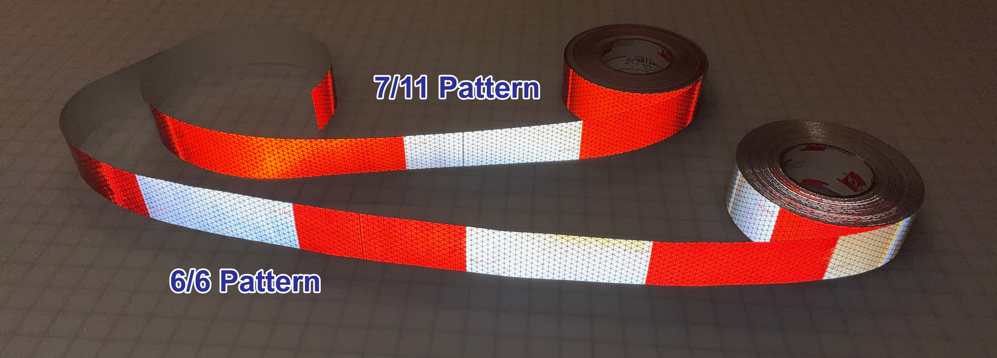 Oralite V92 DOT - 2" Rolls - 6/6 Pattern Red/White & Solid White