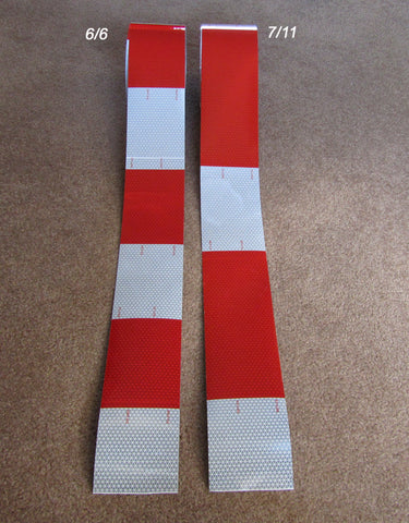 6 inch red 6 inch white Oralite 3 and 4 inch V92 DOT Tape