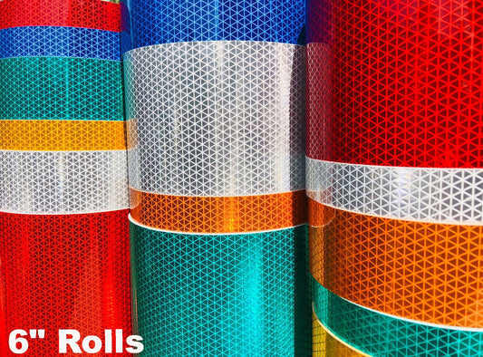 6" Oralite V92 Daybright Prismatic Tape Rolls - 30' & 150' Rolls