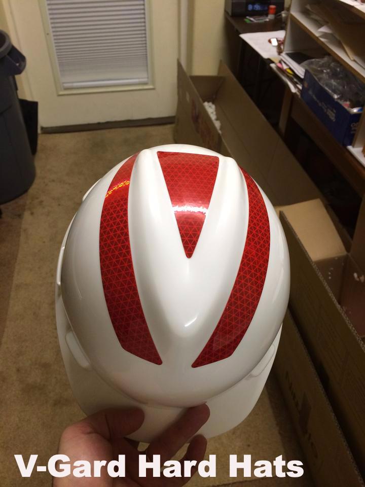 Reflective Hard Hat V-Gard Decals (Single V-Gard Hard Hat Kit) - 5 Colors – Reflective