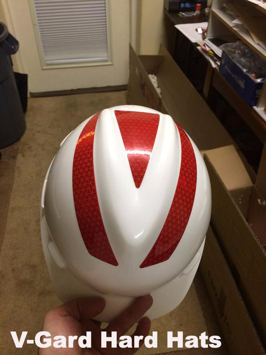 Reflective Hard Hat V-Gard Decals (Single V-Gard Hard Hat Kit) - 5 Colors – Reflective