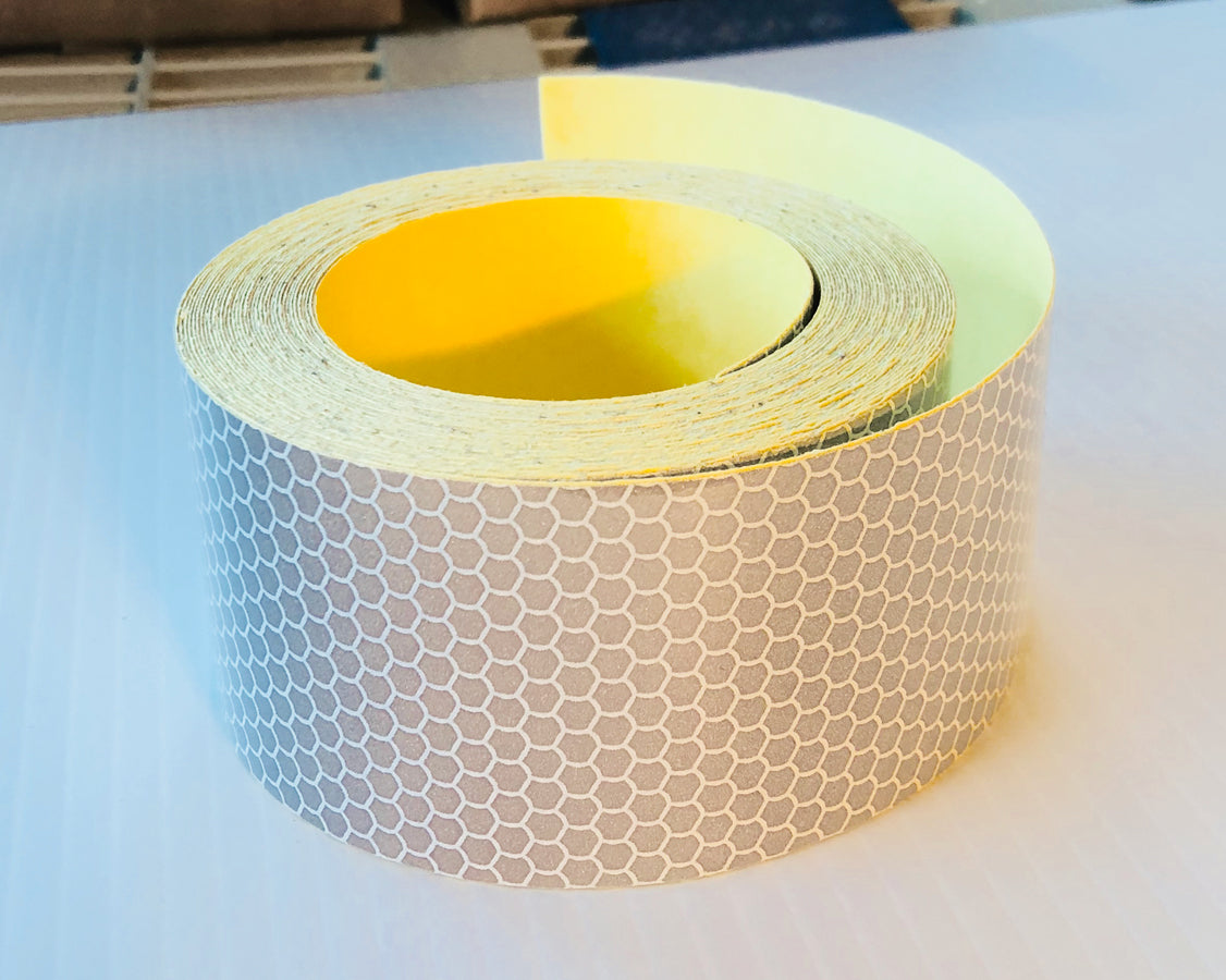 Reflective Hard Hat - 2" (Stretchable) High Intensity Tape - 30' & 150' Rolls