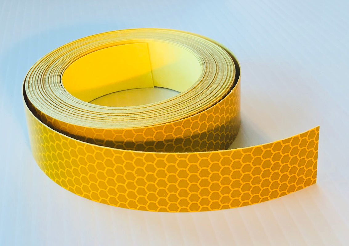 Reflective Hard Hat - 1" (Stretchable) High Intensity Tape - 30' & 150' Rolls
